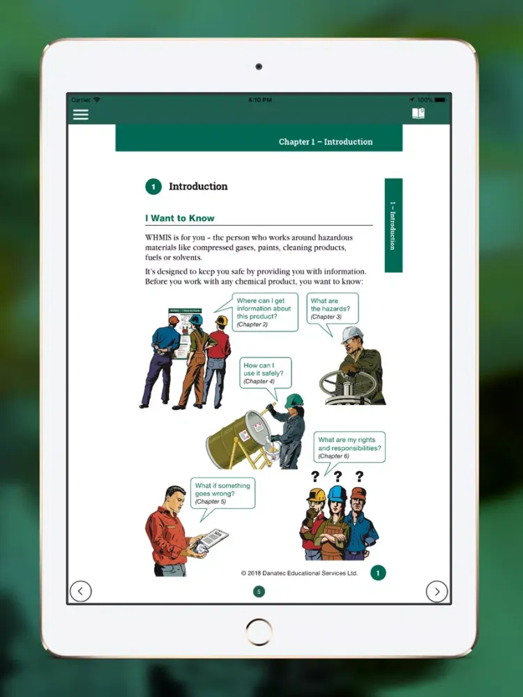 Zrzuty ekranu WHMIS Handbook iPad 