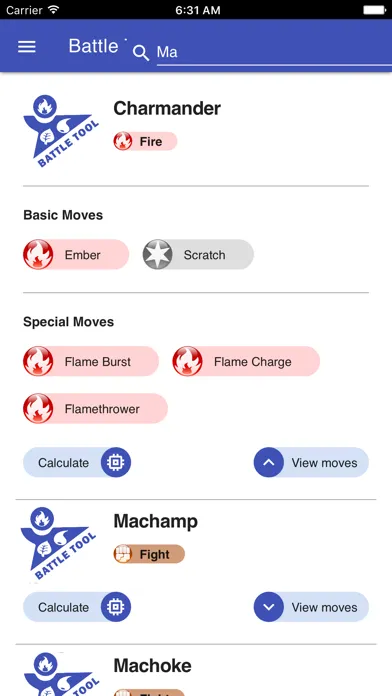 Capturas de tela do Battle Tool for Pokemon GO