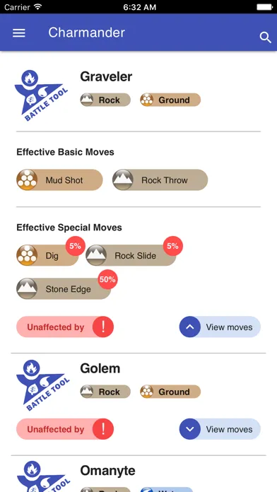 Capturas de tela do Battle Tool for Pokemon GO
