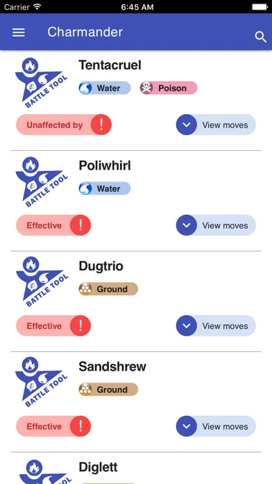 Capturas de tela do Battle Tool for Pokemon GO