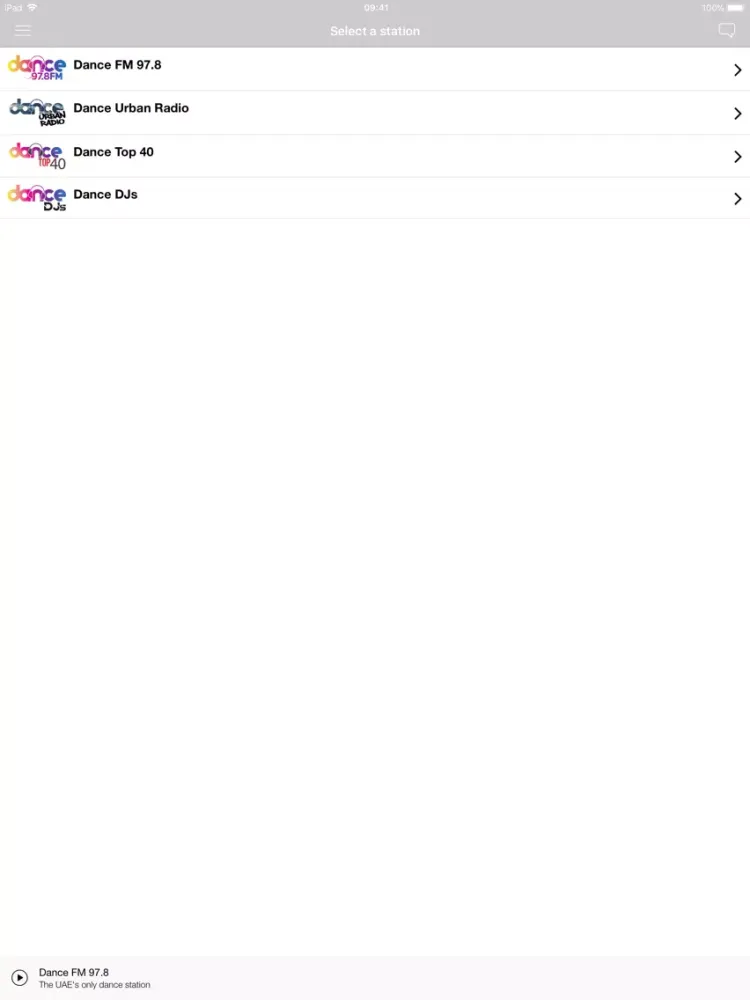Dance FM iPad 应用截图
