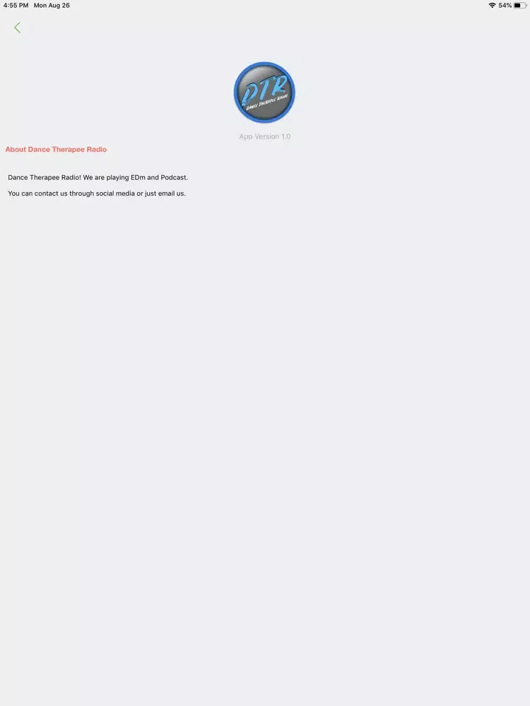 Zrzuty ekranu Dance Therapee Radio iPad 
