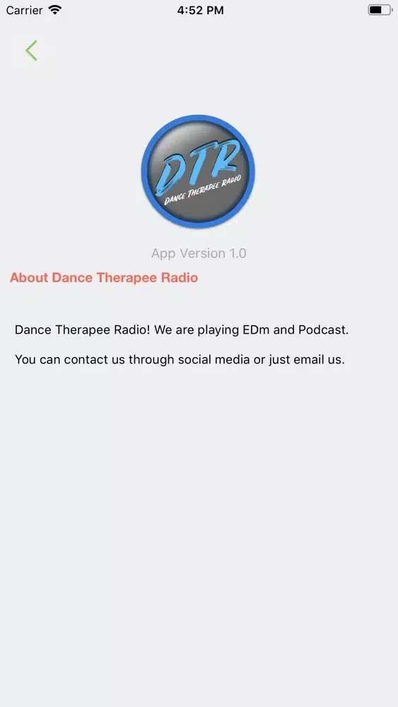 Zrzuty ekranu Dance Therapee Radio