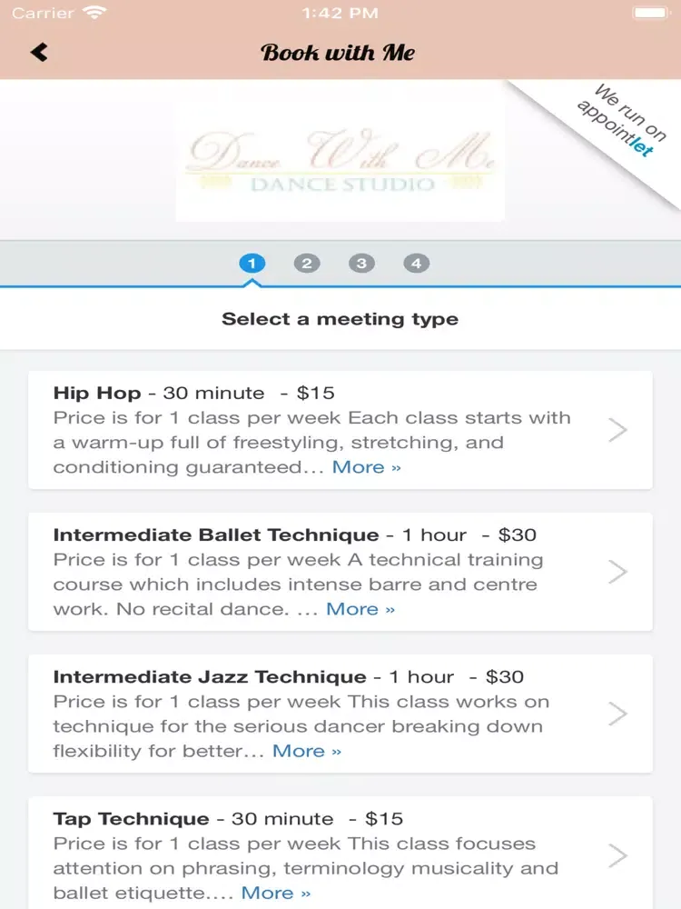Tangkapan skrin Dance With Me Dance Studio iPad 