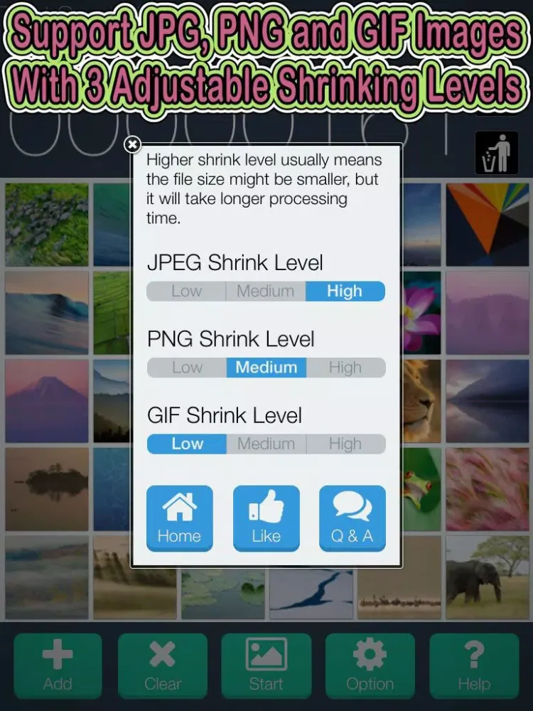 Скриншоты Shrink My Pictures - Reduce Image Size Without Resizing iPad 