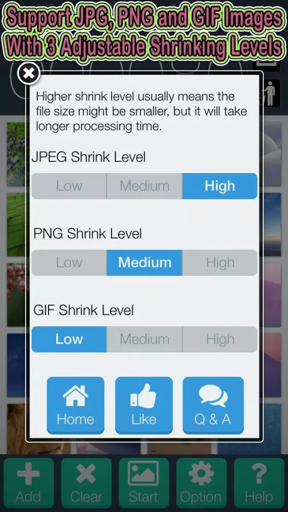 Скриншоты Shrink My Pictures - Reduce Image Size Without Resizing