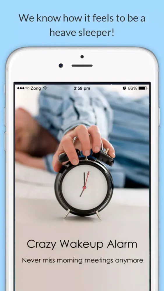 Captures d'écran de Crazy WakeUp Alarm app for heavy sleepers with spin, maths, shake and questions to wake up