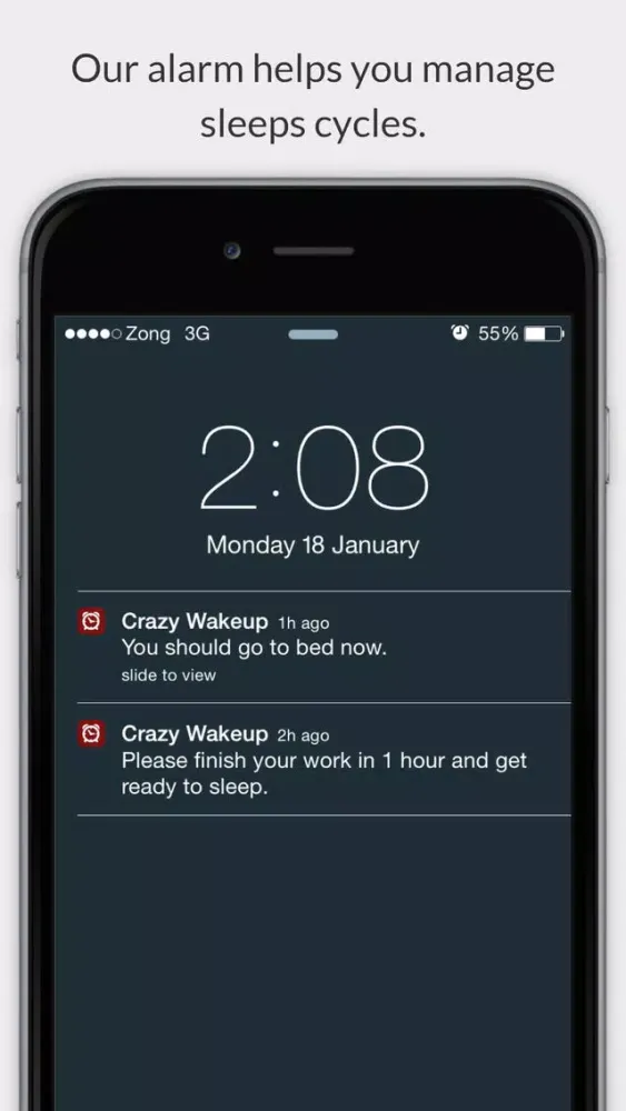 Captures d'écran de Crazy WakeUp Alarm app for heavy sleepers with spin, maths, shake and questions to wake up