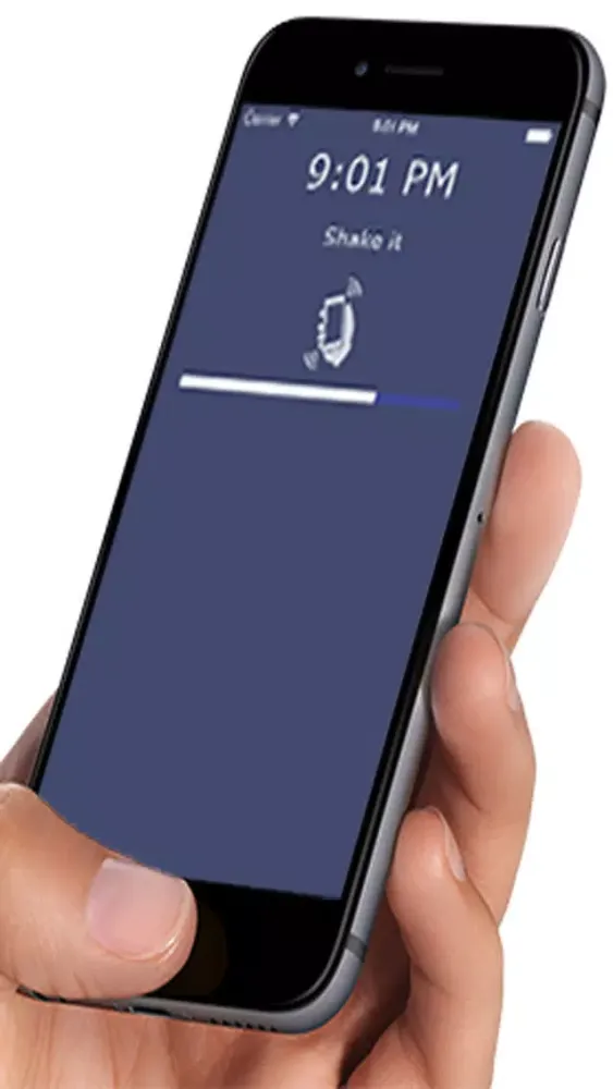 Captures d'écran de Crazy WakeUp Alarm app for heavy sleepers with spin, maths, shake and questions to wake up