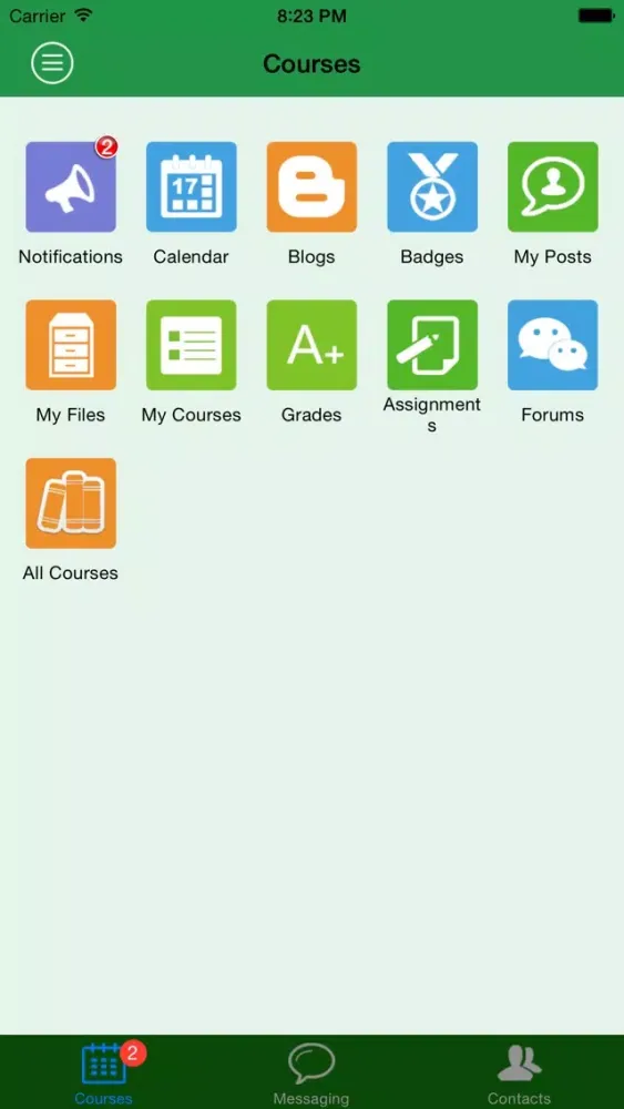 MyCampus Moodle Screenshots