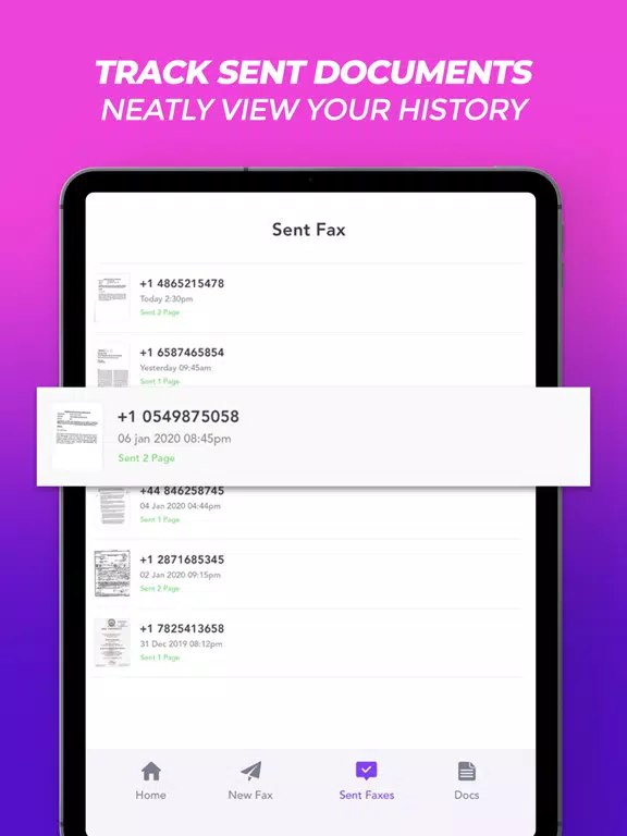 Simple Fax - Fax From iPhone iPad  Screenshots