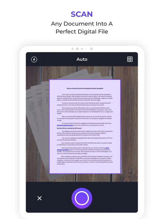 Simple Scan: Docs, PDF, OCR iPad  Screenshots