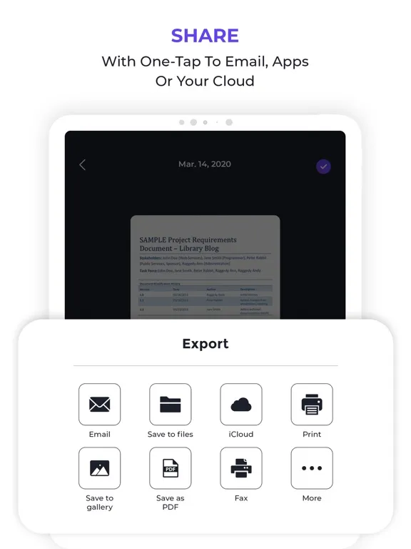 Simple Scan: Docs, PDF, OCR iPad  Screenshots