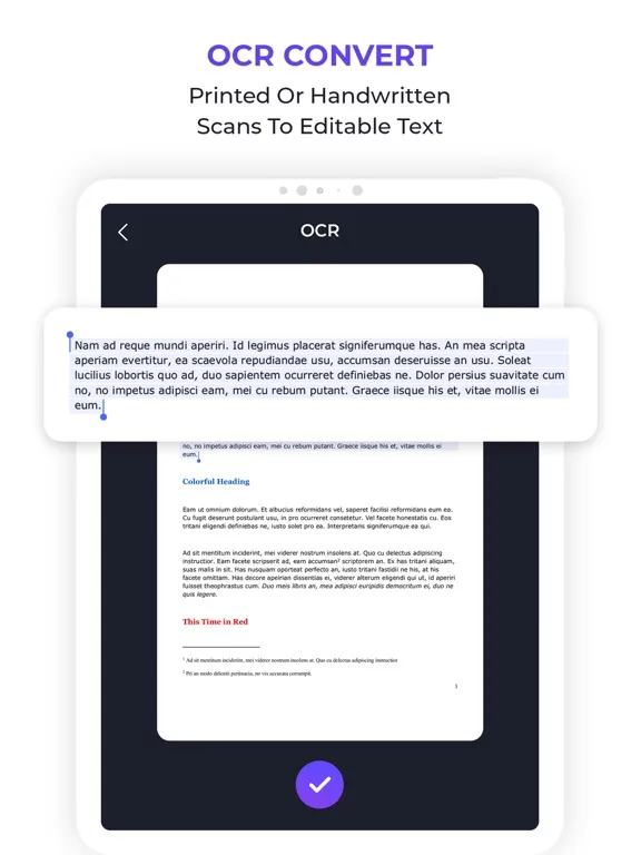 Simple Scan: Docs, PDF, OCR iPad  Screenshots