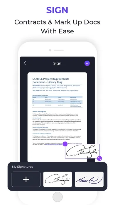 Simple Scan: Docs, PDF, OCR Screenshots