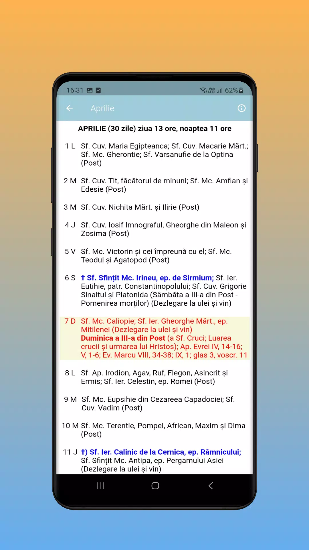 Calendar Ortodox 2024App-Screenshots3