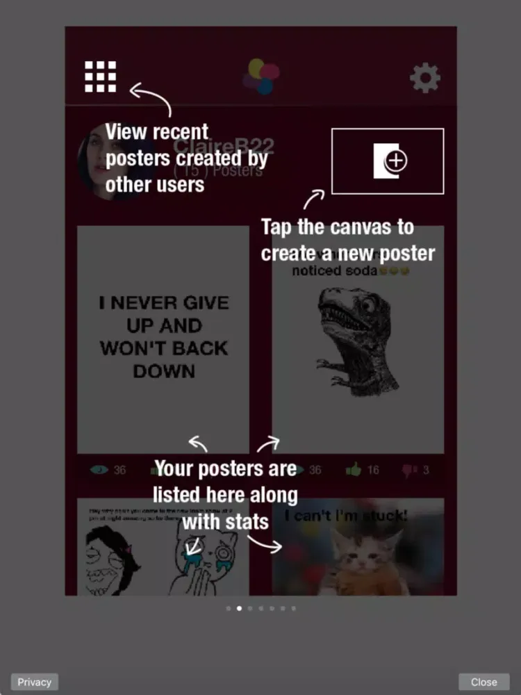 The Poster App - create and share fun Posters iPad  Ekran Görüntüleri