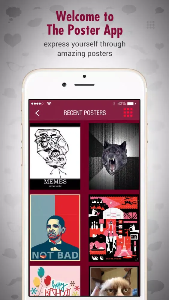 The Poster App - create and share fun Posters Ekran Görüntüleri
