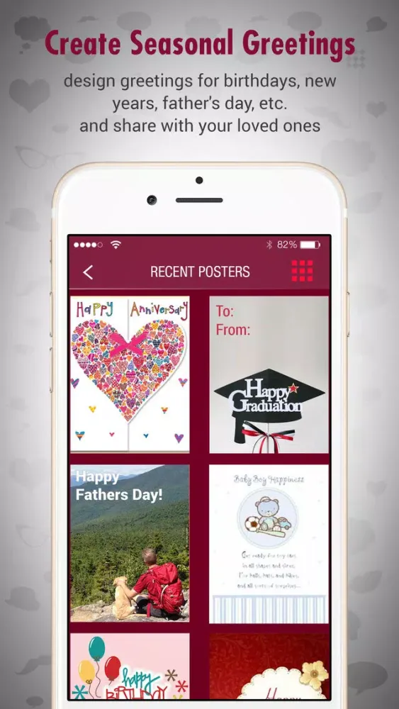 The Poster App - create and share fun Posters Ekran Görüntüleri