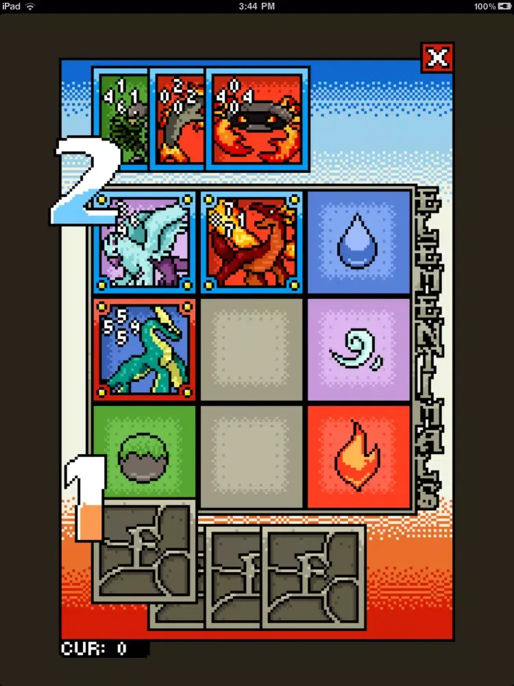 Tangkapan layar Elementimals iPad