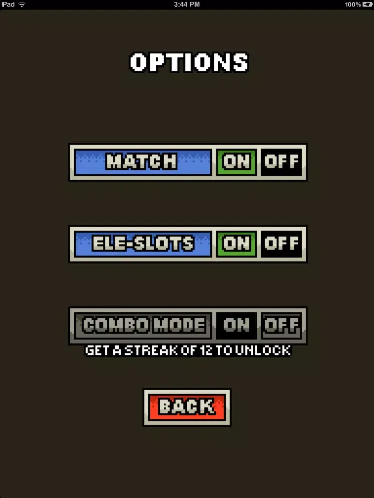 Tangkapan layar Elementimals iPad