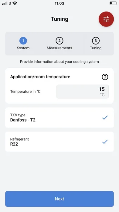 Screenshot di TXV Superheat Tuner