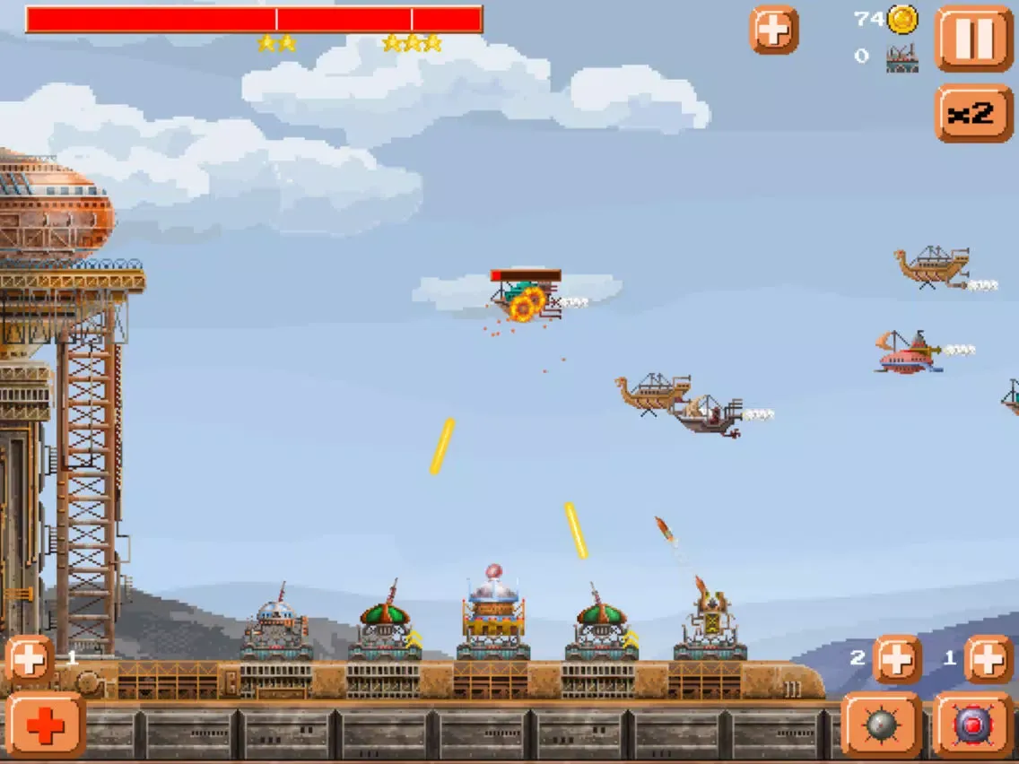 Capturas de tela do Ventivian Defender FREE - Pixel Steampunk Battles... of DOOM! iPad 