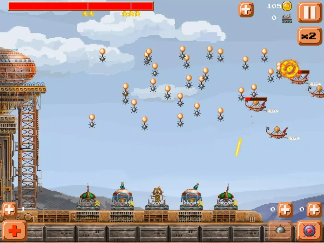Capturas de tela do Ventivian Defender FREE - Pixel Steampunk Battles... of DOOM! iPad 