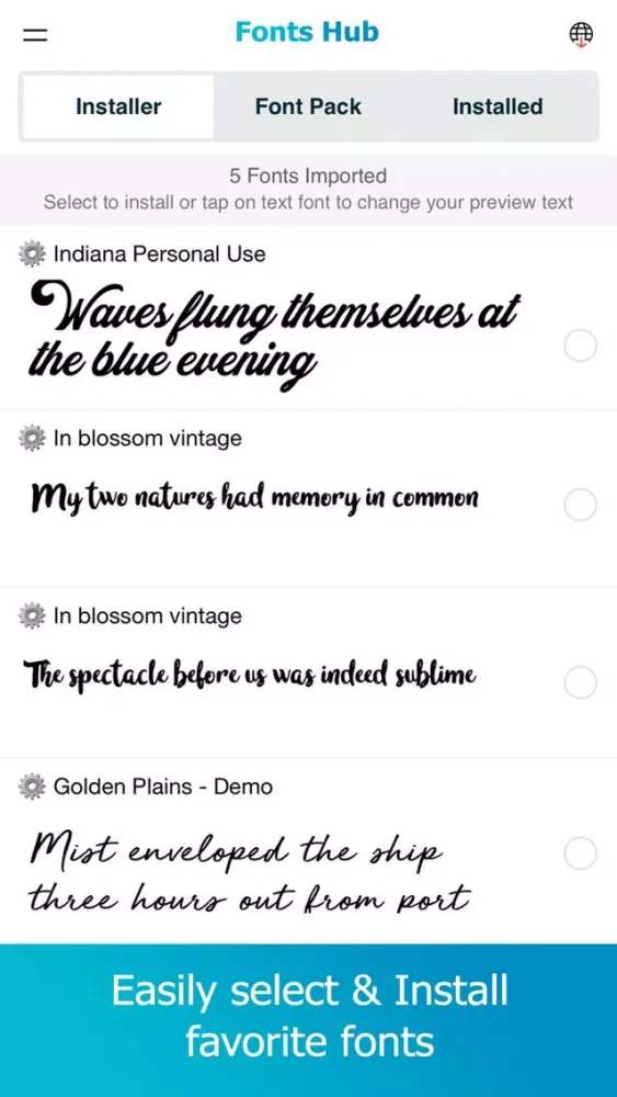 Fonts Hub Screenshots