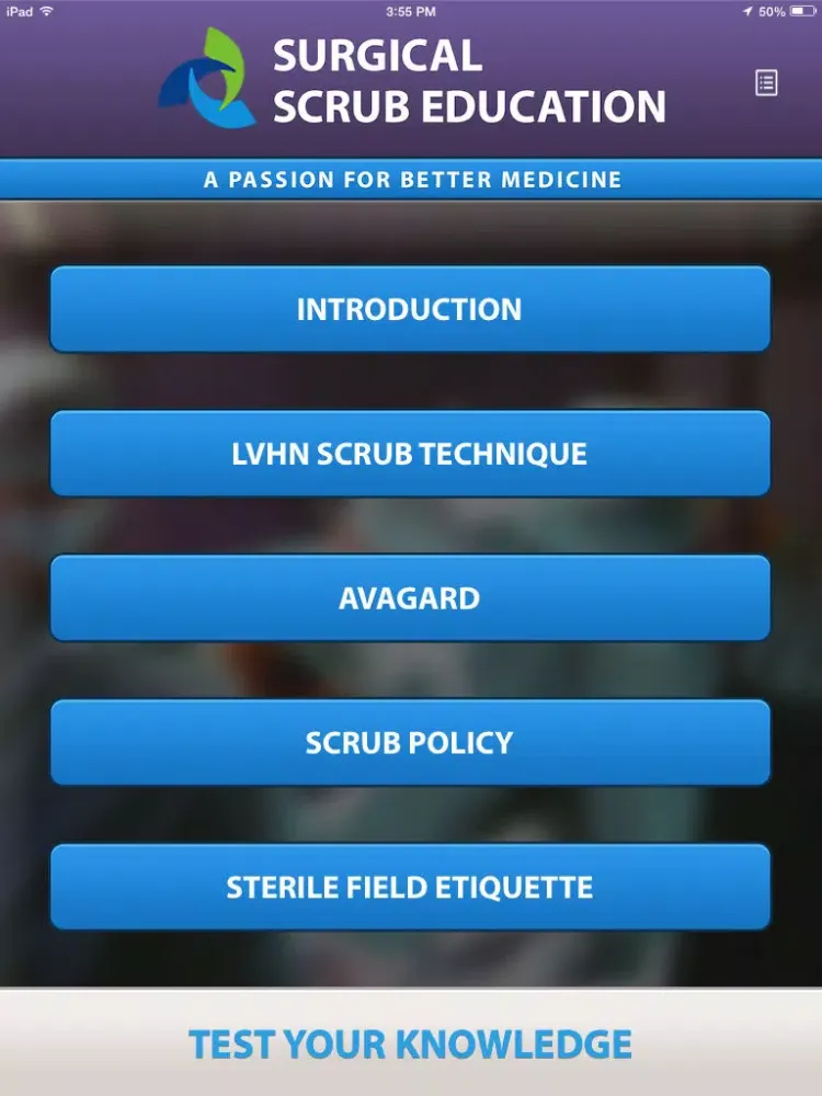 Surgical Scrub iPad  Screenshots