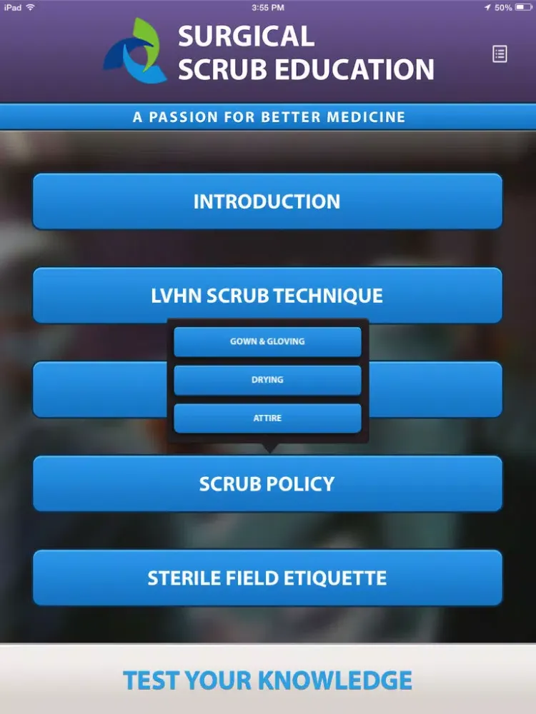 Surgical Scrub iPad  Screenshots
