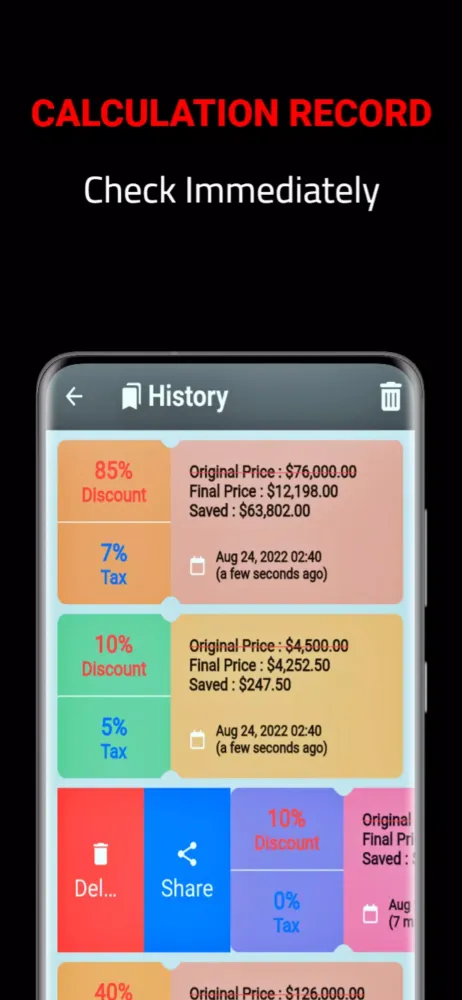 Discount Calculator Screenshots