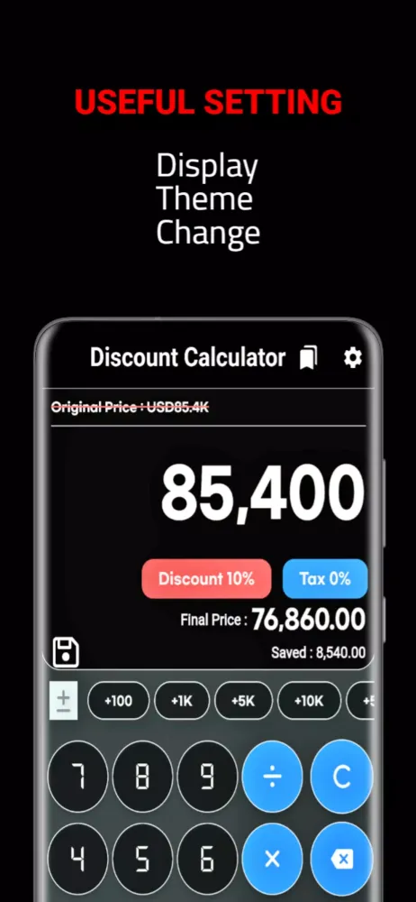 Discount Calculator Screenshots
