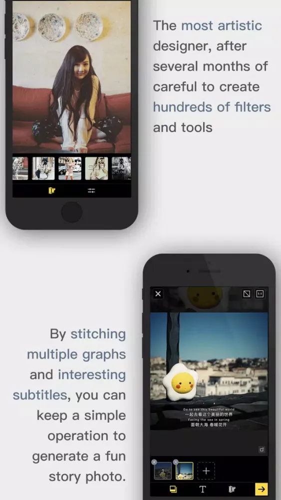 Zrzuty ekranu Danmo - Beauty Snap Story Splicing Camera · Photos Become Film Video