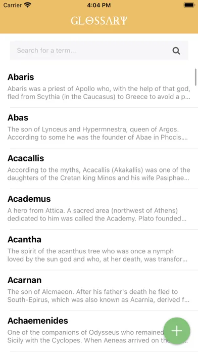 Tangkapan skrin Mythology, Trivia and Stories