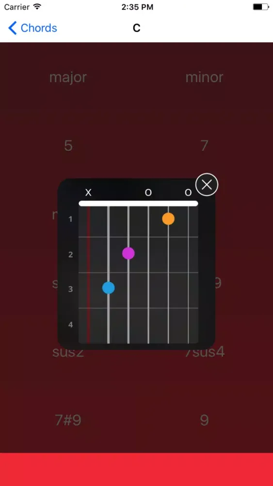 Guitar Chord Diagrams スクリーンショット