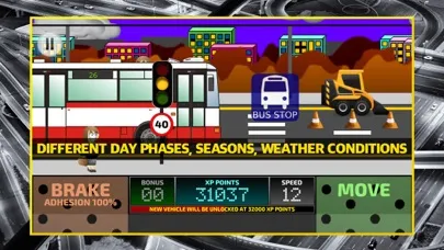 Capturas de tela do City Bus Driving Simulator 2D