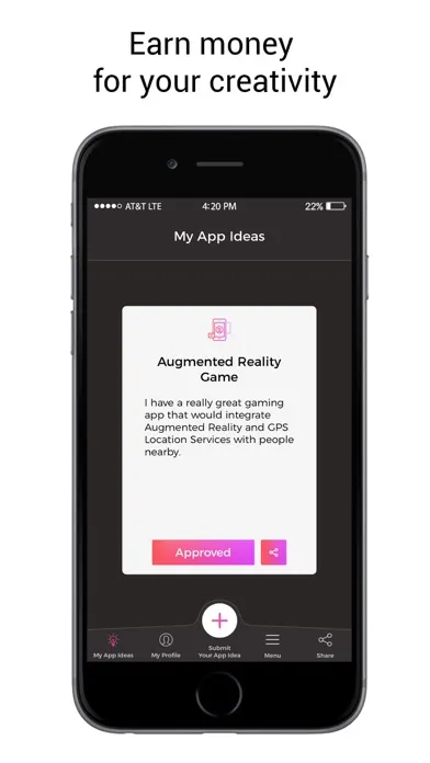 Capturas de tela do Submit Your App Idea