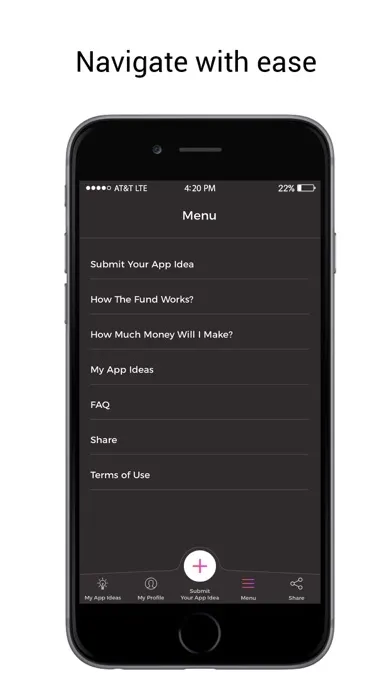 Capturas de tela do Submit Your App Idea