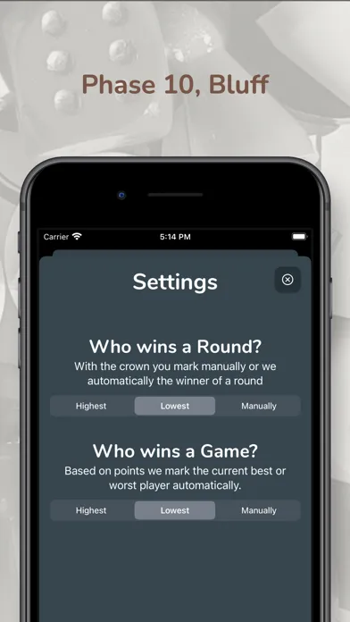 Count Points and Results Screenshots