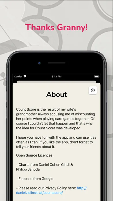 Count Points and Results Screenshots