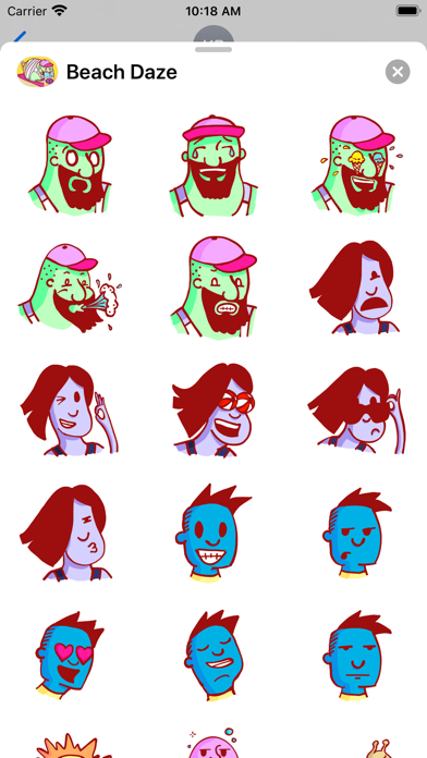 Beach Daze Stickers سکرین شاٹس