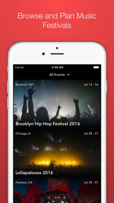 bassline - music festival planner Screenshots