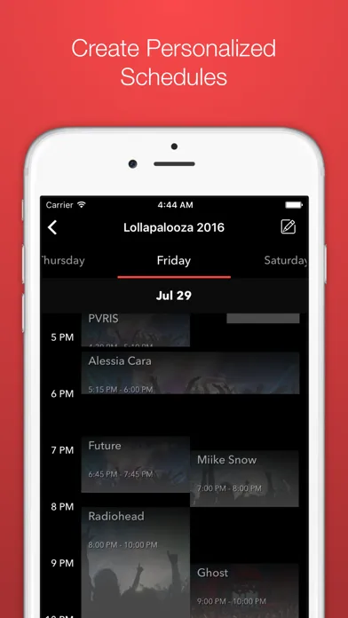 bassline - music festival planner Screenshots