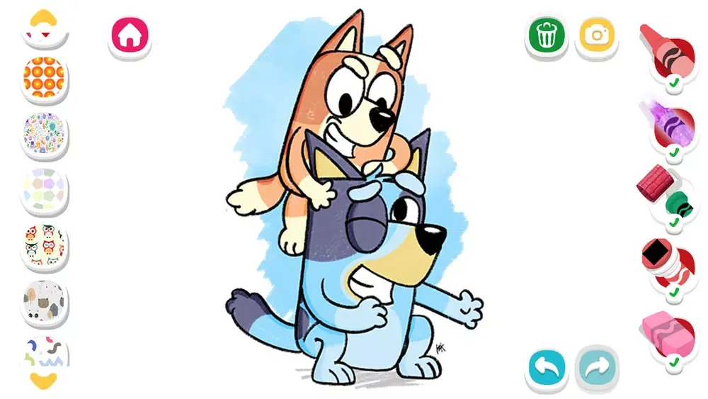 ภาพหน้าจอของ Bluey Puzzle and Coloring Book