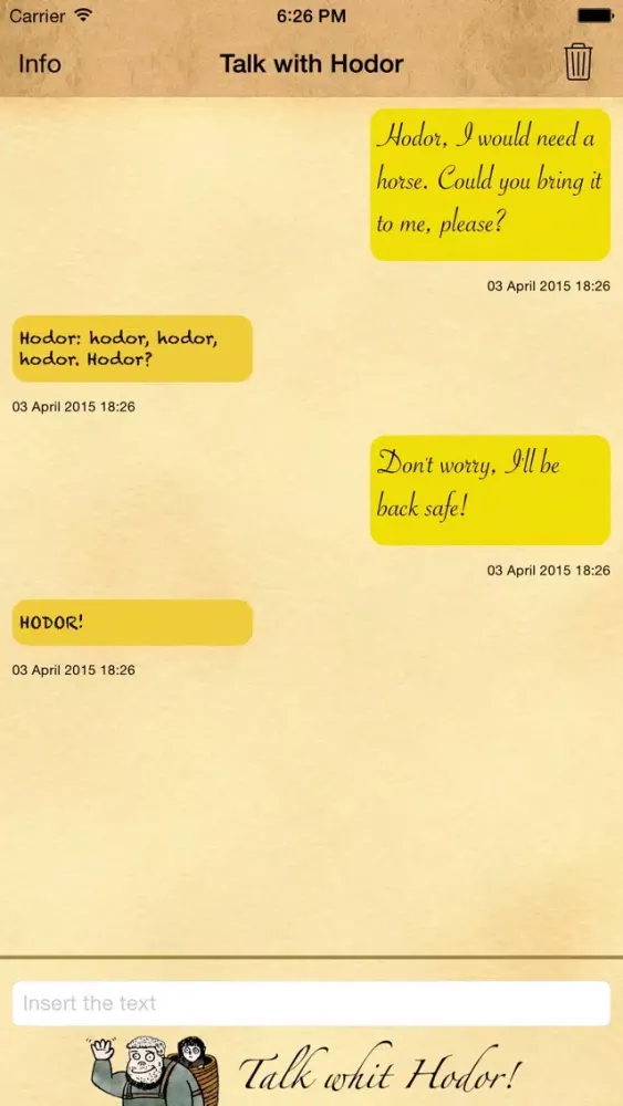 Скриншоты Talk with Hodor