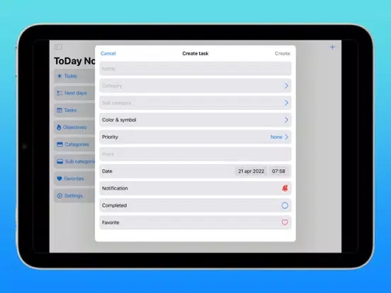 Ảnh chụp màn hình của ToDay Now iPad 
