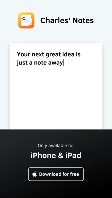 Charles' Notes – Notebook App Screenshots