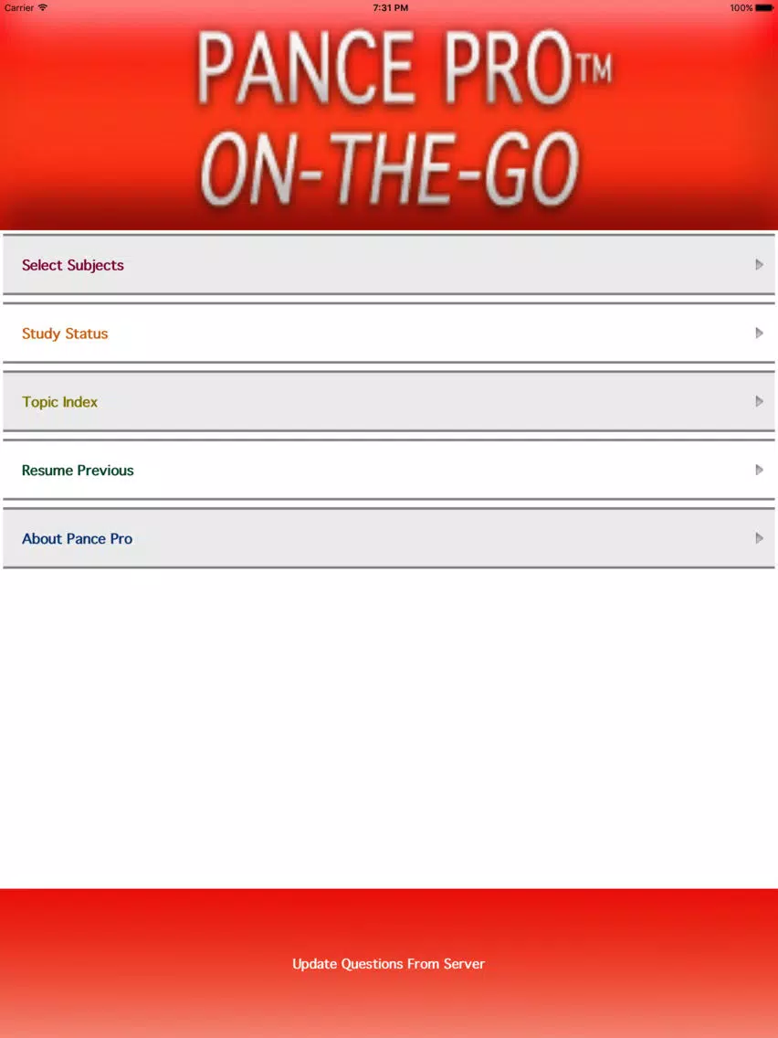 Zrzuty ekranu PANCE PRO App iPad 