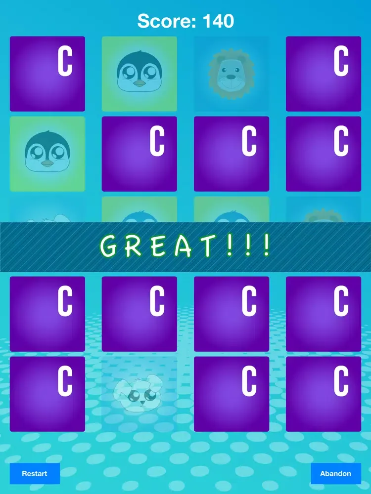 Zrzuty ekranu Concentration For Kids FREE iPad 